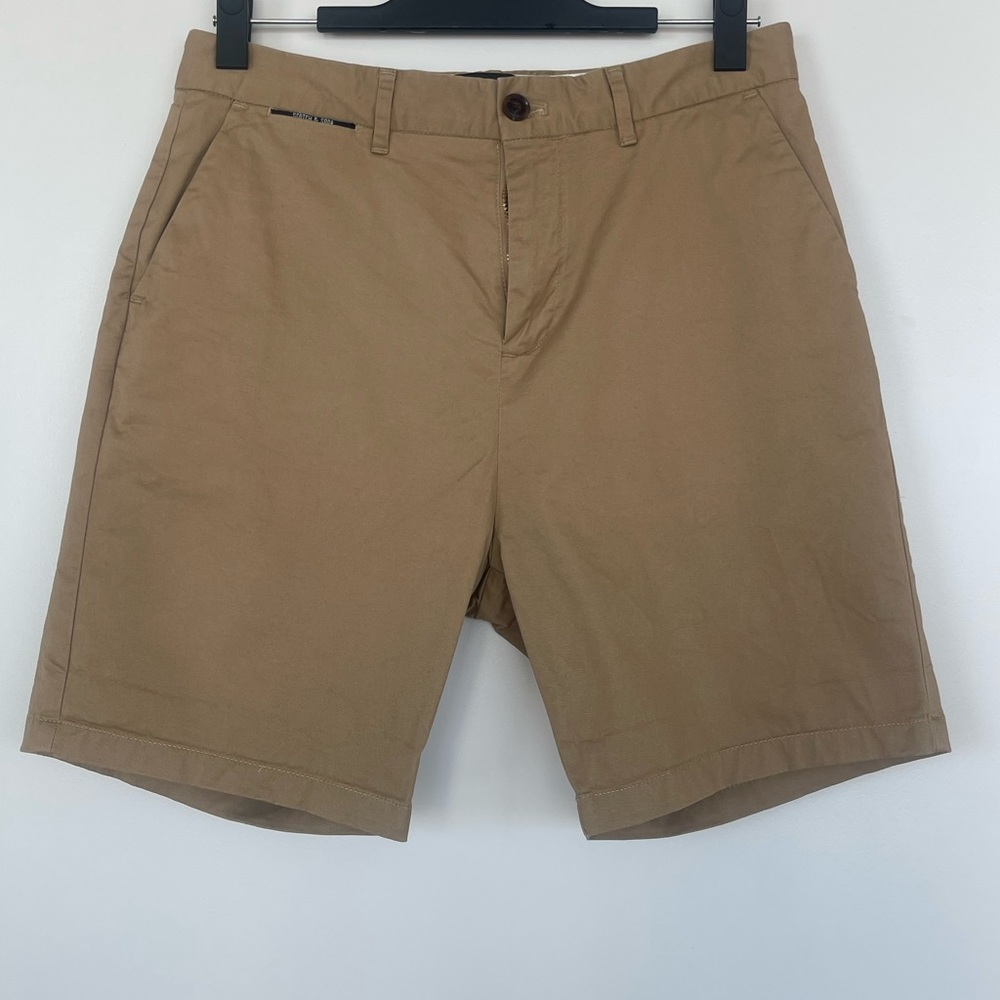 Scotch & Soda Tan Flat Front Shorts
